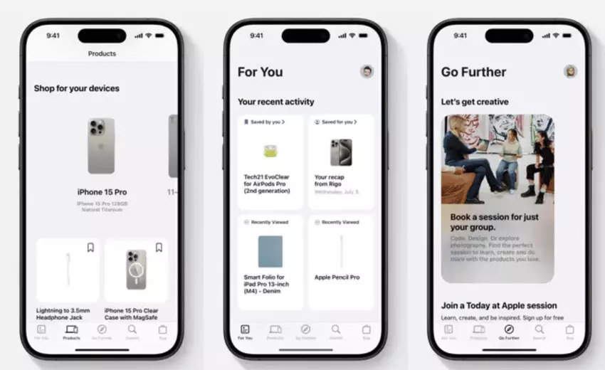 Screenshot der Apple Store App