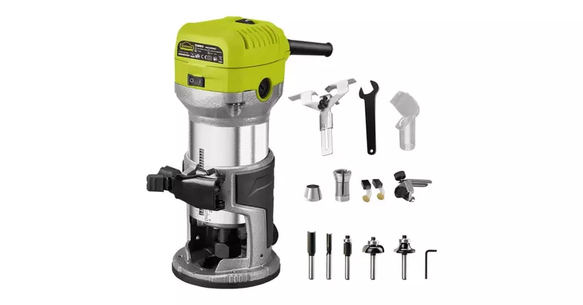 DEWINNER Elektrische Oberfräse Einsteiger-Holzfräse