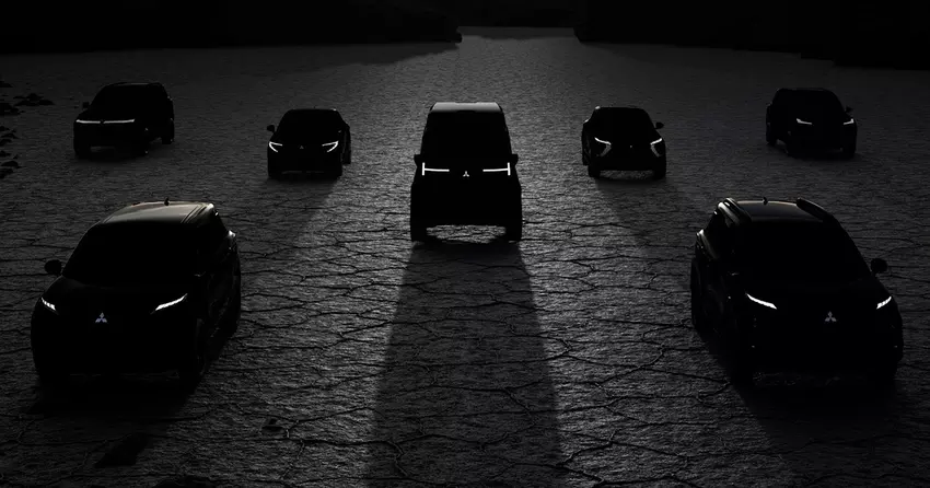 Mitsubishi-Fahrzeuge im Rahmen des Plans Momentum 2030