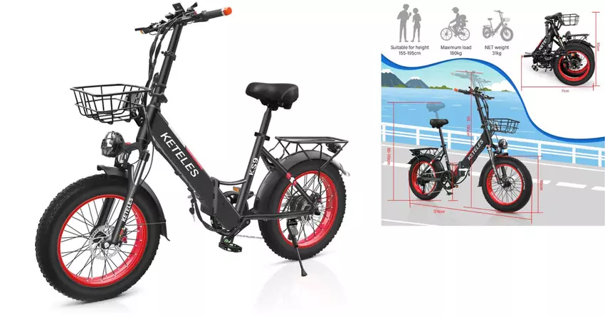 KETELES Elektrofahrrad Klapprad bestes faltbares E-Bike zur Lieferung