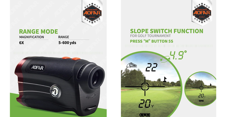 AOFAR GX-2S beste golf entfernungsmesser mit hang