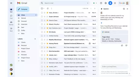 Gmail integriert den Google Kalender in die Gemini-Seitenleiste 
