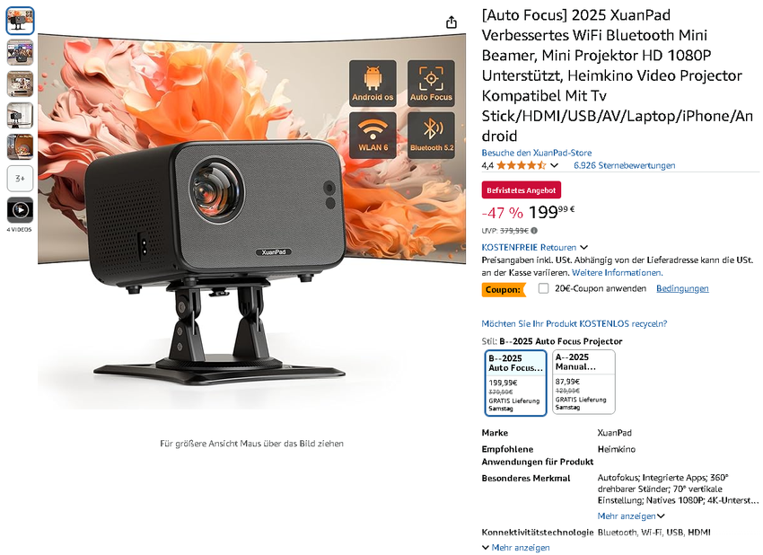 Screenshot der XuanPad K10