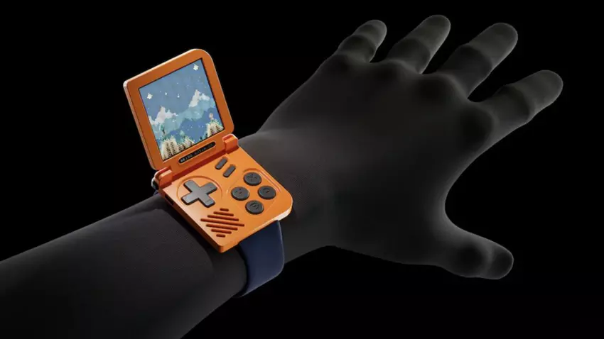 Retro Gaming Watch: eine Armbanduhr, die sich in eine Spielkonsole im Stil des Game Boy verwandelt