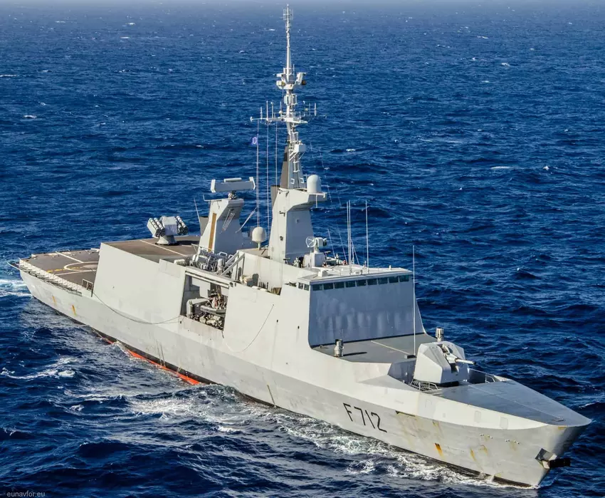 Die Fregatte Courbet. Illustration: Französische Marine