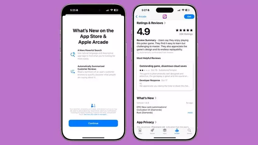 Apple erklärt, wie automatische Bewertungszusammenfassungen im App Store in iOS 18.4 funktionieren