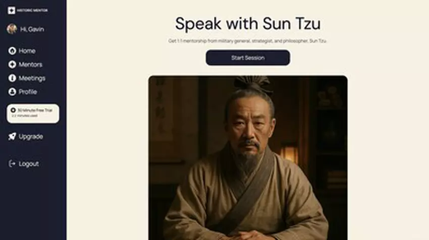 Der historische Mentor-Service bietet Ratschläge von Marcus Aurelius, Sokrates und Sun Tzu