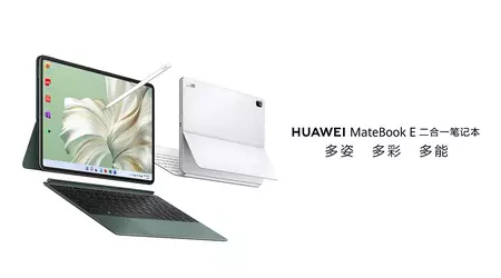 Huawei enthüllt das Design des MateBook E 2023 vor der Ankündigung: 2-in-1-Gerät mit dünnen Rändern, Tastatur, Stift und Windows 11 an Bord