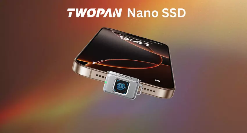 Ihre Daten sind geschützt: Twopan Nano SSD-Flash-Laufwerk mit eingebautem Fingerabdruckscanner vorgestellt