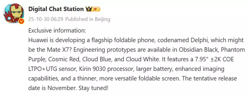 Huawei Mate X7 faltbares Smartphone