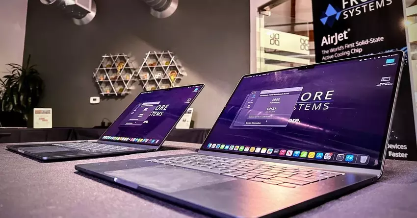 Frore hat sein MacBook Air mit AirJet Mini-Ultraschallkühlern ausgestattet, die bis zu 4,25 Watt Wärmeenergie ableiten können