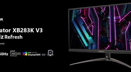 Acer Predator XB283K V3: 150Hz 4K-Gaming-Monitor für $499