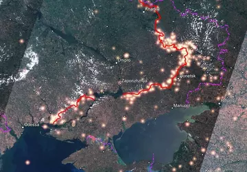 Die NASA zeigte, wie die Frontlinie ...