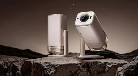 Aurzen BOOM Air - tragbarer Projektor mit Dolby Audio, Google TV und 110° Schwenkplattform
