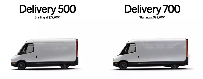 Rivian EDV 500 und Rivian EDV 700 in Werbespots