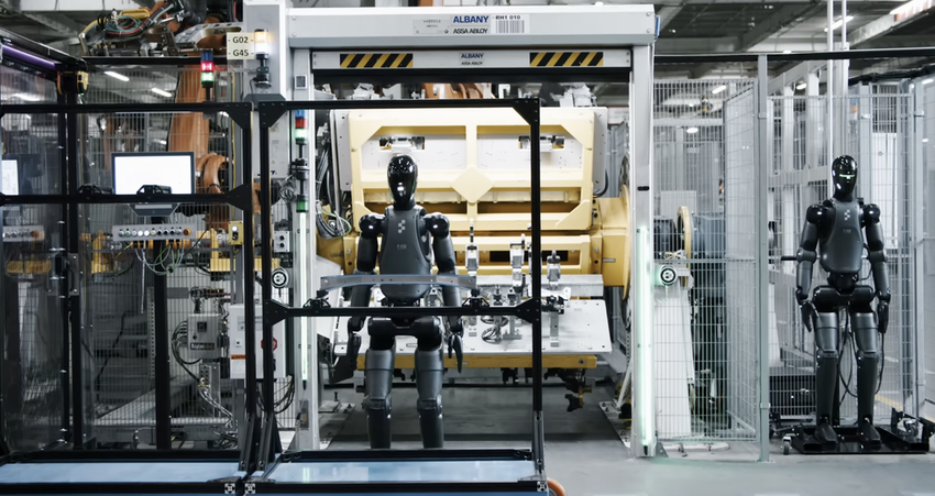 Humanoider Roboter von Figure AI in der BMW-Produktionsstätte