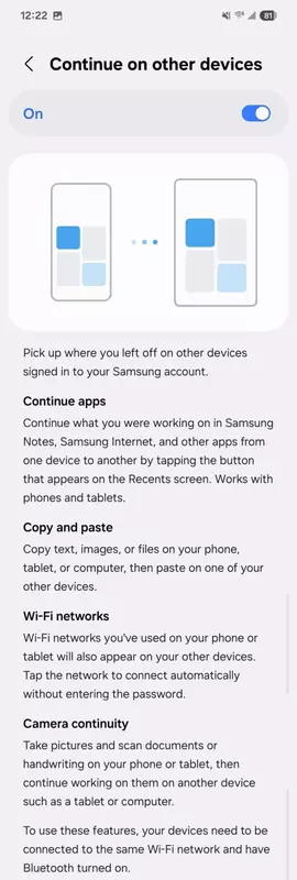 Eine UI 7-Schnittstelle