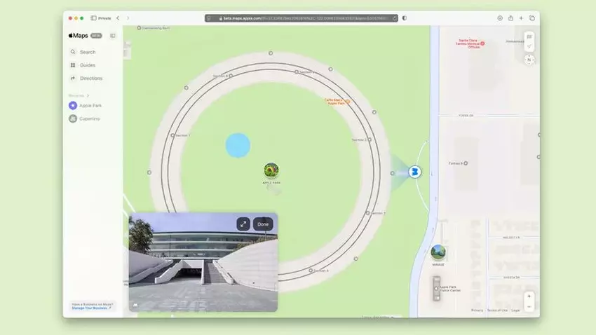 Apple Maps in der Web-Version unterstützt jetzt die Funktion "Look Around" zur Anzeige von Straßen und Sehenswürdigkeiten
