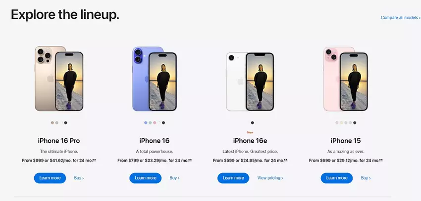Erschwingliches Angebot an iPhones im Apple Store