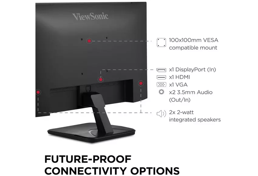 ViewSonic VA2456A-MHD 24 Zoll Computer-Monitor für die Arbeit