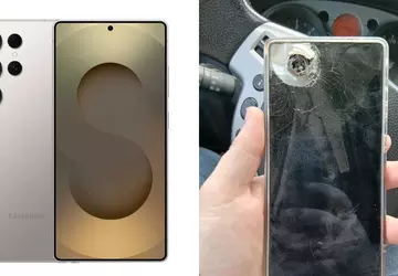 Galaxy S25 Ultra nimmt Geschosse auf ...