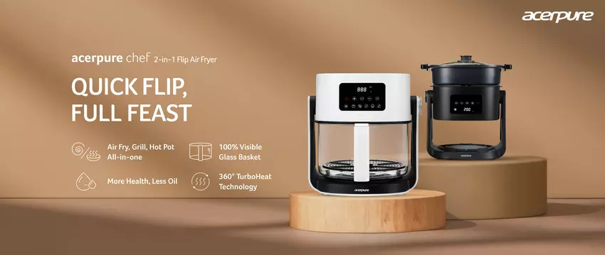 Acerpure stellt Luftfritteuse vor, die Lebensmittel geruchsfrei in der Küche gart und Öl spart