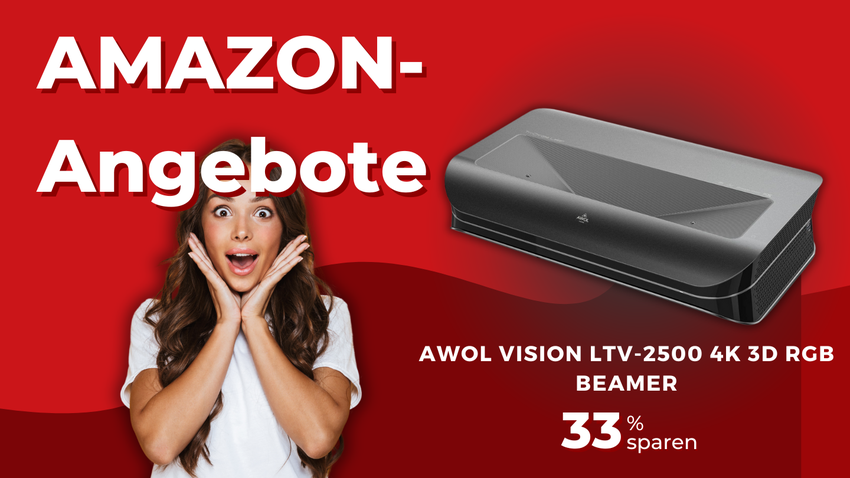 AWOL VISION LTV-2500 4K Laser-Projektor – Sensationelle 895€ Ersparnis bei Amazon!