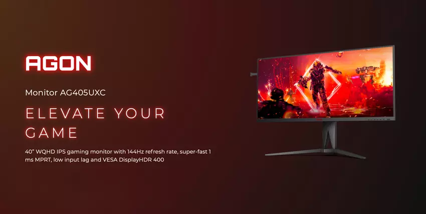 AOC AGON AG405UXC: Gaming-Monitor mit 40-Zoll-Bildschirm, IPS, 2K-Auflösung und 144 Hz