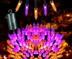 Joomer Orange Lila Halloween-Lichterkette