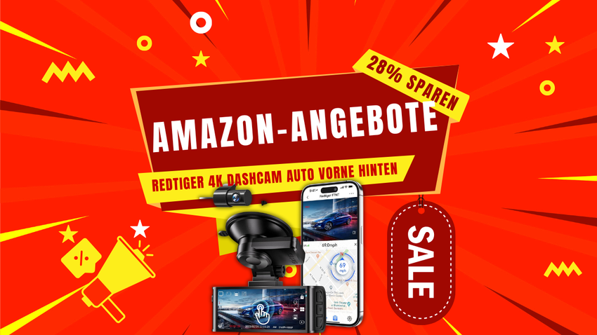 REDTIGER 4K Dashcam Auto Vorne Hinten – Jetzt 55,50€ günstiger!