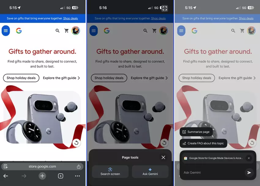 Gemini-Integration auf iOS