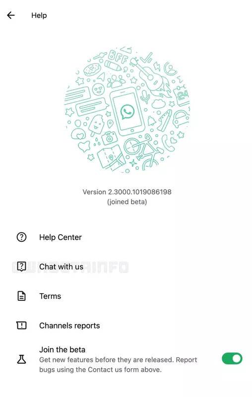 Eine Illustration der WhatsApp-Funktion "Mit uns chatten".