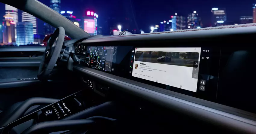 Porsche hat YouTube in vier weitere Modelle integriert: den 911, Taycan, Cayenne und Panamera