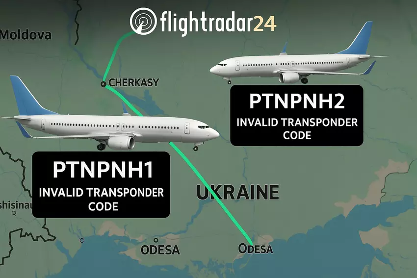 Zivile Flugzeuge mit PTNPNH-Codes, die Putin beleidigen, fliegen über den Himmel der Ukraine