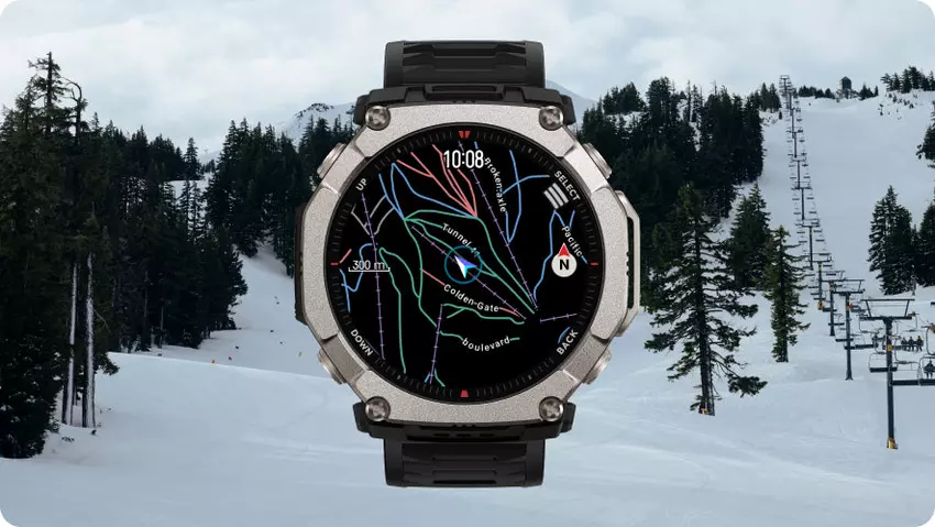 Kartierung auf Amazfit T-Rex Ultra 2 für Ski und Berge