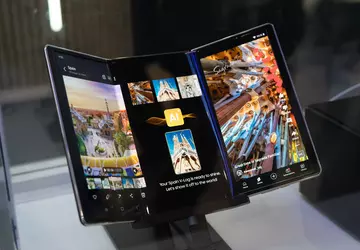 Der externe Bildschirm des Galaxy Z ...