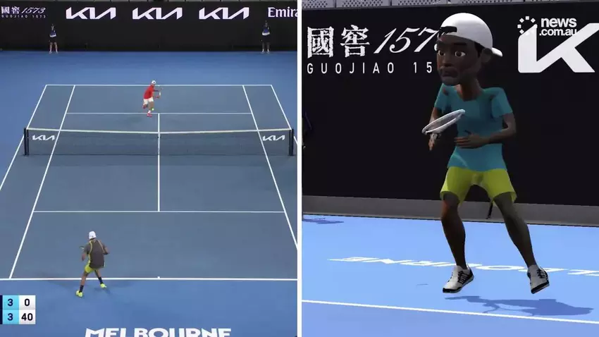 Die Australian Open Tennis-Meisterschaft wird im Stil von Wii Sports übertragen