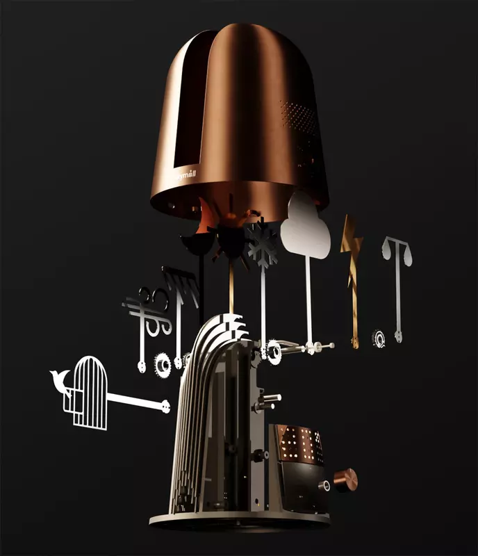 Explodiertes Diagramm des Skymill-Designs