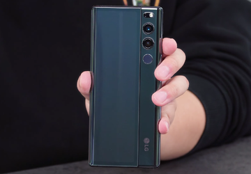 Abgebrochene LG Rollable Smartphone mit rollbarem ...