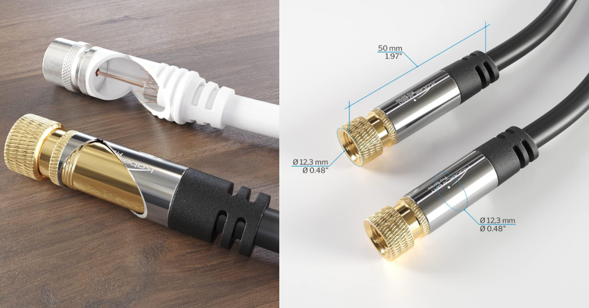 CableDirect RG6 Koaxial bestes Koaxialkabel für High Speed Internet