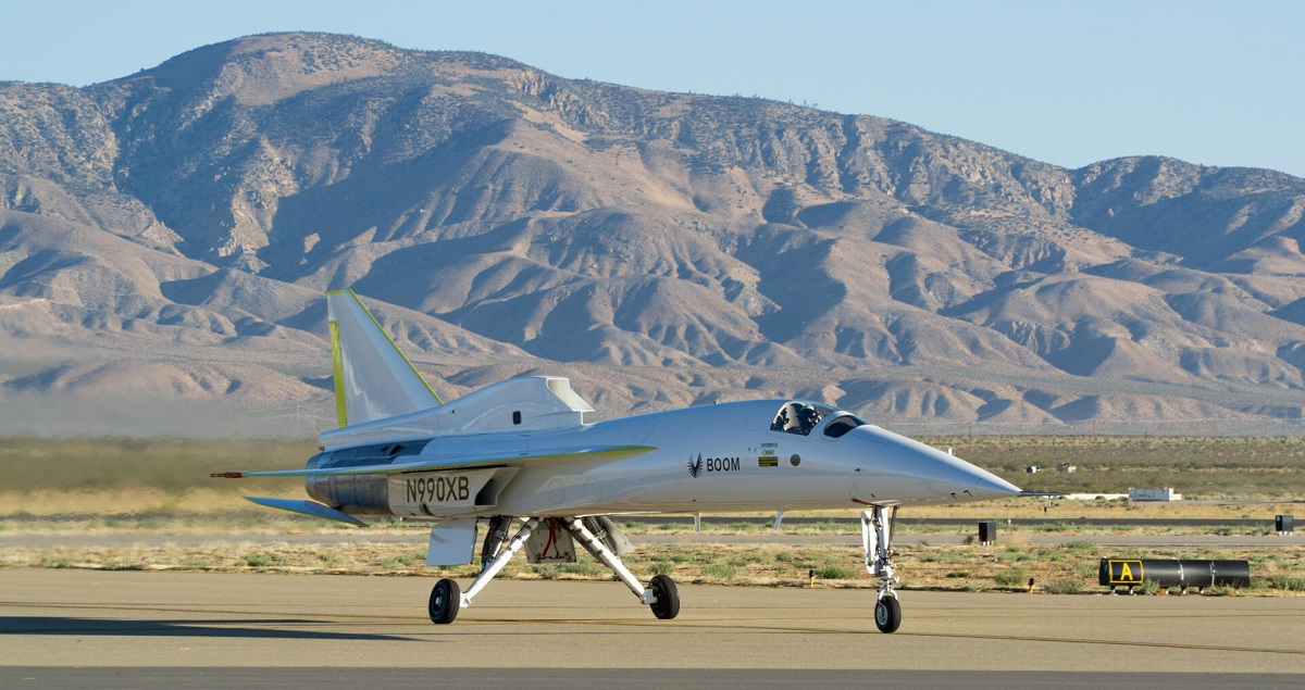 Boom Supersonic hat mit Rolltests für den Prototyp des Überschallflugzeugs Overture begonnen, das Geschwindigkeiten von mehr als 2.000 km/h erreichen kann. Boom Supersonic hat mit Rolltests für den Prototyp des Überschallflugzeugs Overture begonnen, das Geschwindigkeiten von mehr als 2.000 km/h erreichen kann.