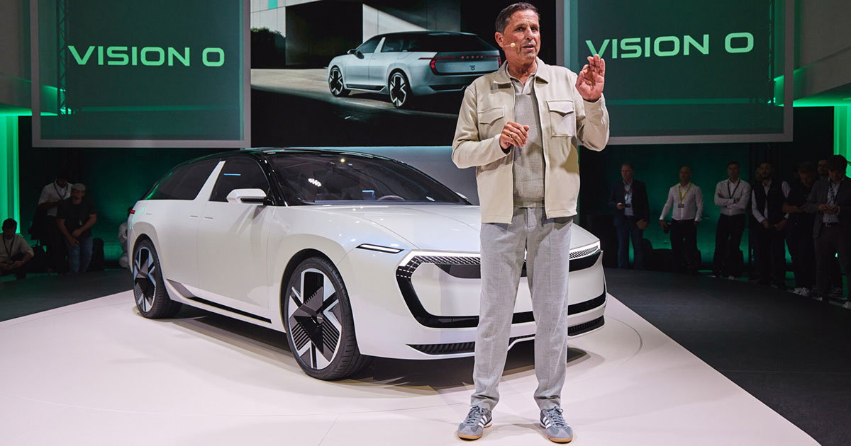 Škoda Vision O im Rampenlicht: Innovationen von Klaus Zellmer Klaus Zellmer präsentierte das Škoda Vision O Konzeptfahrzeug in München: Was bringt die Zukunft?