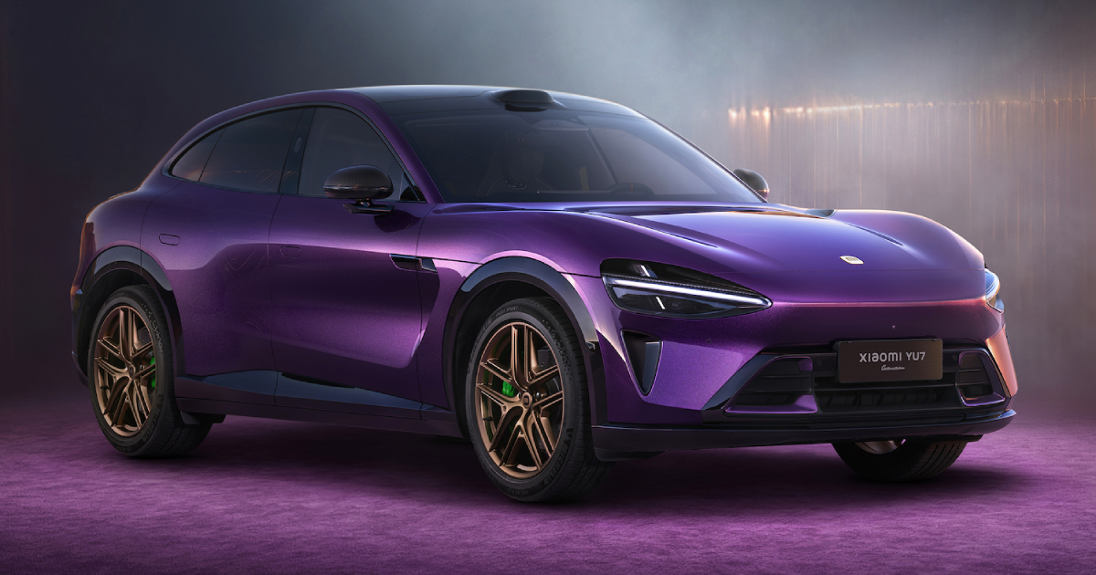 Xiaomi YU7 in der exquisiten Farbe Amethyst-Lila: entfaltende Details