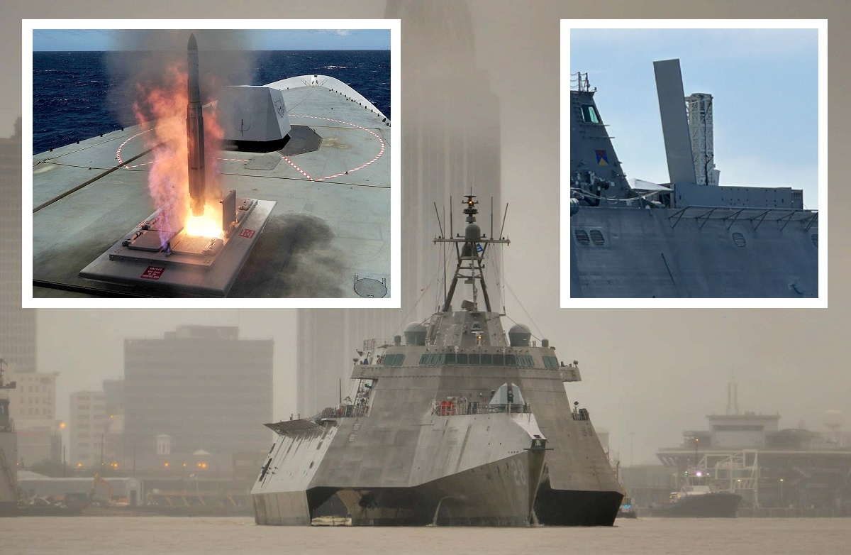 Die US-Marine hat das Küstenkampfschiff USS Savannah mit einer Mk 70-Abschussvorrichtung für Tomahawk- und Standard Missile 6 Block IB-Raketen ausgerüstet.