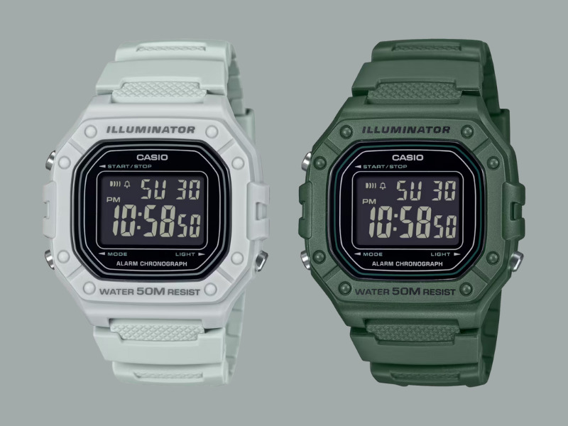 Geek-Fundstück: Casio W-218H kommt mit Hintergrundbeleuchtung und Wasserdichtigkeit Neue Casio W-218H Modelle: Beleuchtung im Bereich mit Wasserschutz
