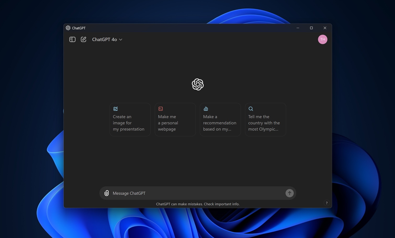 Die ChatGPT-App für Windows ist jetzt für alle kostenlos verfügbar Die ChatGPT-App für Windows ist jetzt für alle kostenlos verfügbar