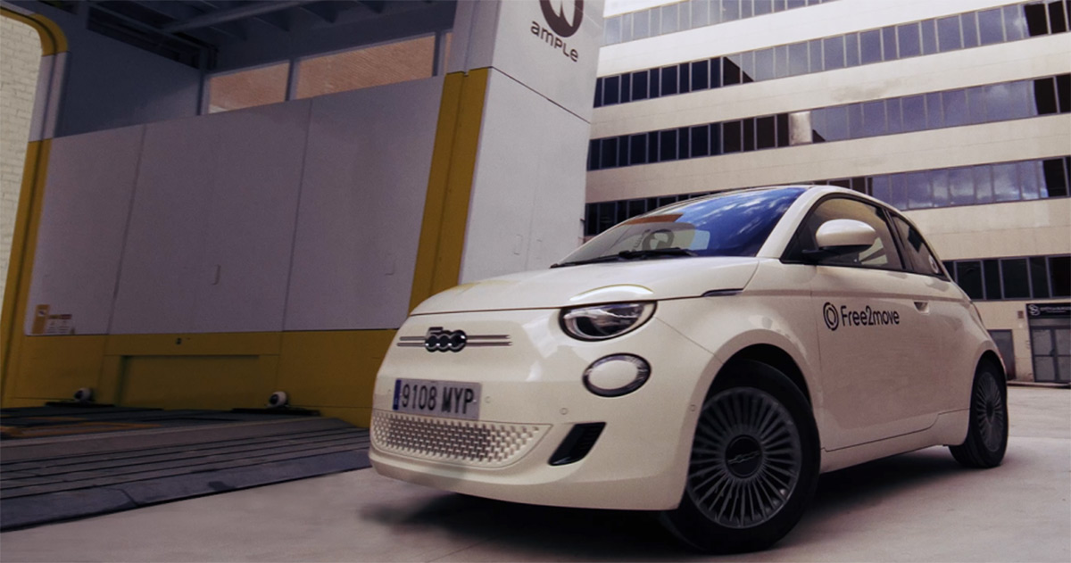 Schneller Batterieaustausch: der Fiat 500e und vielversprechende Technologie von Ample Fiat 500e: Kompatibel mit den neuen Ample-Schnellwechsel-Batteriestationen?