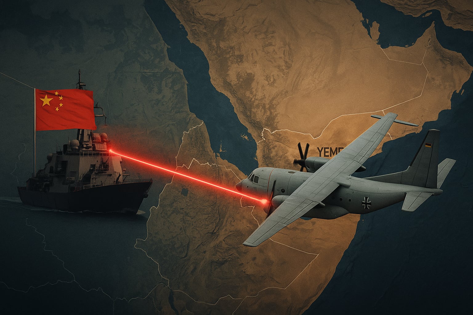 Ein chinesisches Schiff hat ein Bundeswehrflugzeug mit einem Laser "beleuchtet": Berlin kocht, Peking schweigt Ein chinesisches Schiff hat ein Bundeswehrflugzeug mit einem Laser "beleuchtet": Berlin kocht, Peking schweigt