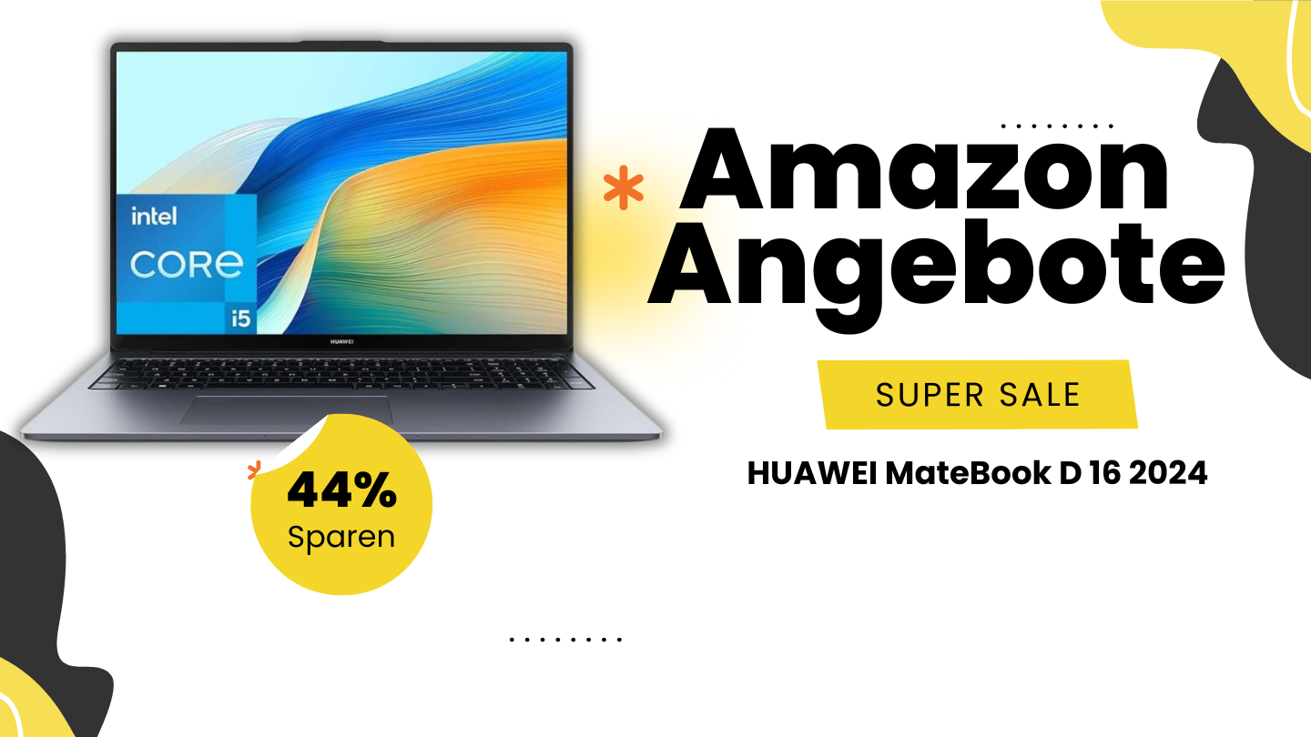 HUAWEI MateBook D 16 2024 – Leistungsstarker Laptop mit 44% Mega-Rabatt! HUAWEI MateBook D 16 2024 – Leistungsstarker Laptop mit 44% Mega-Rabatt!