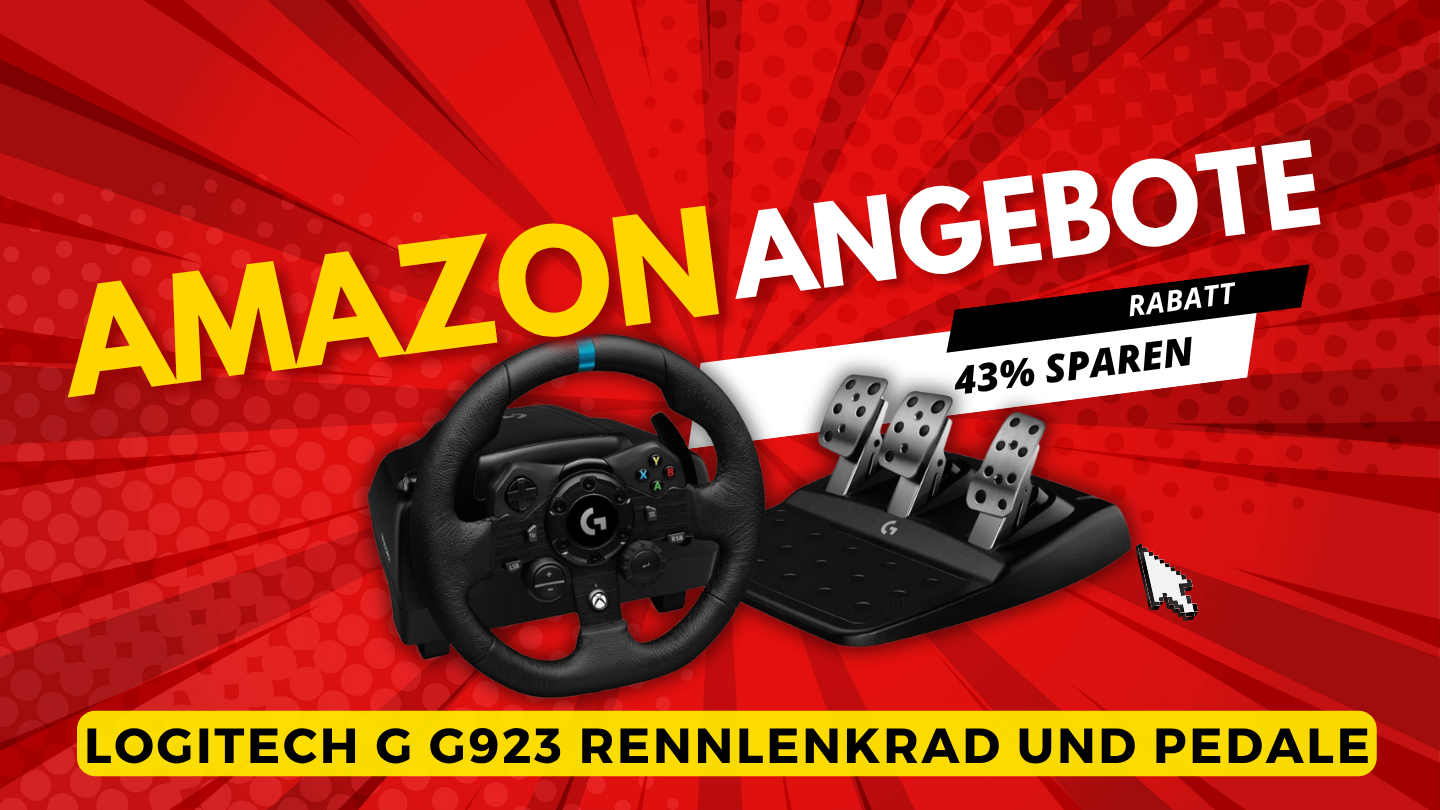 Logitech G923 Rennlenkrad Set – Jetzt 186€ sparen beim Racing-Profi-Equipment! Logitech G923 Rennlenkrad Set – Jetzt 186€ sparen beim Racing-Profi-Equipment!